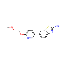 COCCOc1ccc(-c2ccc3nc(N)sc3c2)cn1 ZINC000474609826