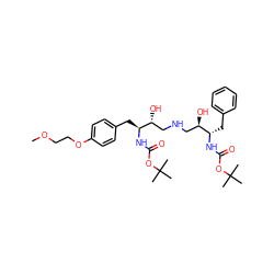 COCCOc1ccc(C[C@H](NC(=O)OC(C)(C)C)[C@H](O)CNC[C@@H](O)[C@H](Cc2ccccc2)NC(=O)OC(C)(C)C)cc1 ZINC000014943109