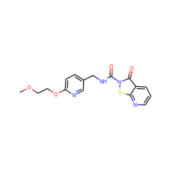 COCCOc1ccc(CNC(=O)n2sc3ncccc3c2=O)cn1 ZINC000169711340