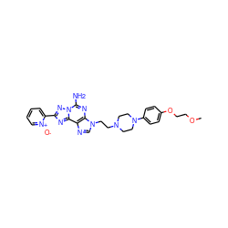 COCCOc1ccc(N2CCN(CCn3cnc4c3nc(N)n3nc(-c5cccc[n+]5[O-])nc43)CC2)cc1 ZINC000028877602