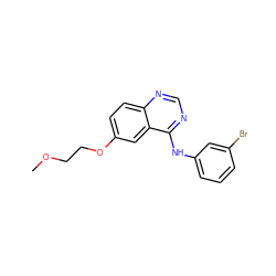 COCCOc1ccc2ncnc(Nc3cccc(Br)c3)c2c1 ZINC000013528702