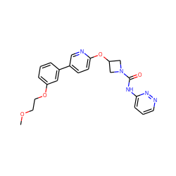 COCCOc1cccc(-c2ccc(OC3CN(C(=O)Nc4cccnn4)C3)nc2)c1 ZINC000114003286