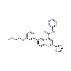 COCCOc1cccc(-c2ccc3nc(-c4ccco4)cc(C(=O)Nc4cccnc4)c3c2)c1 ZINC000150122338