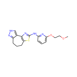 COCCOc1cccc(Nc2nc3c(s2)CCCc2n[nH]cc2-3)n1 ZINC000072120324