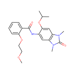 COCCOc1ccccc1C(=O)Nc1cc2c(cc1OC(C)C)n(C)c(=O)n2C ZINC000653833441