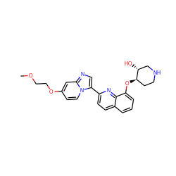 COCCOc1ccn2c(-c3ccc4cccc(O[C@@H]5CCNC[C@H]5O)c4n3)cnc2c1 ZINC000103240618