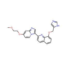 COCCOc1ccn2c(-c3ccc4cccc(OCc5cnc[nH]5)c4n3)cnc2c1 ZINC000103240642