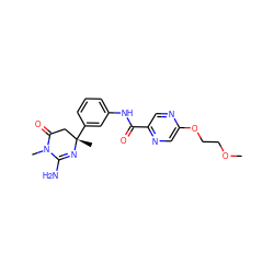 COCCOc1cnc(C(=O)Nc2cccc([C@@]3(C)CC(=O)N(C)C(N)=N3)c2)cn1 ZINC000169701645