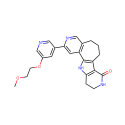 COCCOc1cncc(-c2cc3c(cn2)CCCc2c-3[nH]c3c2C(=O)NCC3)c1 ZINC000072109816