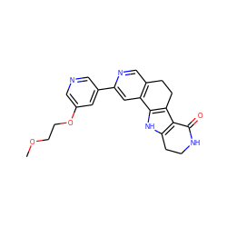 COCCOc1cncc(-c2cc3c(cn2)CCc2c-3[nH]c3c2C(=O)NCC3)c1 ZINC000072109815