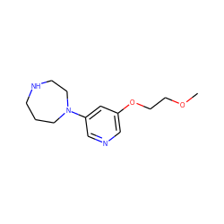 COCCOc1cncc(N2CCCNCC2)c1 ZINC000013704048