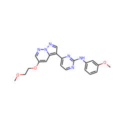 COCCOc1cnn2ncc(-c3ccnc(Nc4cccc(OC)c4)n3)c2c1 ZINC000013582773