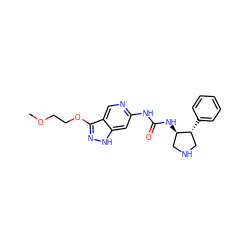 COCCOc1n[nH]c2cc(NC(=O)N[C@@H]3CNC[C@H]3c3ccccc3)ncc12 ZINC001772605013