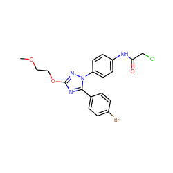 COCCOc1nc(-c2ccc(Br)cc2)n(-c2ccc(NC(=O)CCl)cc2)n1 ZINC000653863931