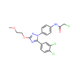 COCCOc1nc(-c2ccc(Cl)c(Cl)c2)n(-c2ccc(NC(=O)CCl)cc2)n1 ZINC000035794284