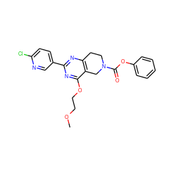 COCCOc1nc(-c2ccc(Cl)nc2)nc2c1CN(C(=O)Oc1ccccc1)CC2 ZINC000113846774