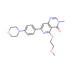 COCCOc1nc(-c2ccc(N3CCOCC3)cc2)cc2ncn(C)c(=O)c12 ZINC000115625069