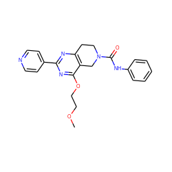 COCCOc1nc(-c2ccncc2)nc2c1CN(C(=O)Nc1ccccc1)CC2 ZINC000095557876