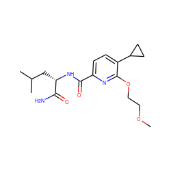 COCCOc1nc(C(=O)N[C@@H](CC(C)C)C(N)=O)ccc1C1CC1 ZINC000207733445