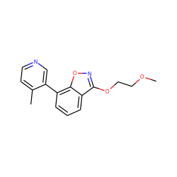 COCCOc1noc2c(-c3cnccc3C)cccc12 ZINC000222575975