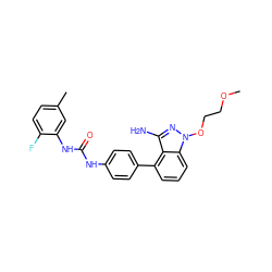 COCCOn1nc(N)c2c(-c3ccc(NC(=O)Nc4cc(C)ccc4F)cc3)cccc21 ZINC000036338932