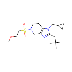 COCCS(=O)(=O)N1CCc2c(nc(CC(C)(C)C)n2CC2CC2)C1 ZINC000043078768