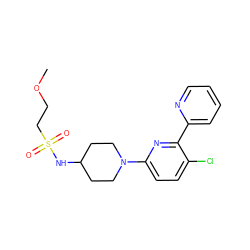 COCCS(=O)(=O)NC1CCN(c2ccc(Cl)c(-c3ccccn3)n2)CC1 ZINC000166377949