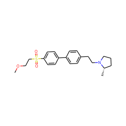 COCCS(=O)(=O)c1ccc(-c2ccc(CCN3CCC[C@@H]3C)cc2)cc1 ZINC000073224825