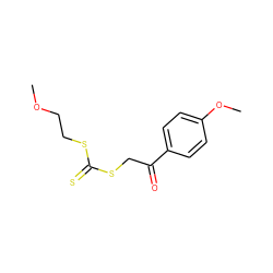 COCCSC(=S)SCC(=O)c1ccc(OC)cc1 ZINC000040977651