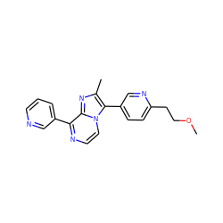 COCCc1ccc(-c2c(C)nc3c(-c4cccnc4)nccn23)cn1 ZINC000168048992