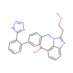 COCCc1nc2cccc(C(=O)O)c2n1Cc1ccc(-c2ccccc2-c2nnn[nH]2)cc1 ZINC000013832277