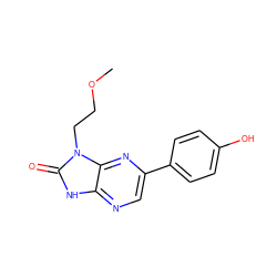 COCCn1c(=O)[nH]c2ncc(-c3ccc(O)cc3)nc21 ZINC000073197567