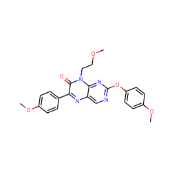 COCCn1c(=O)c(-c2ccc(OC)cc2)nc2cnc(Oc3ccc(OC)cc3)nc21 ZINC000004238268