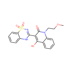 COCCn1c(=O)c(C2=NS(=O)(=O)c3ccccc3N2)c(O)c2ccccc21 ZINC000101036507