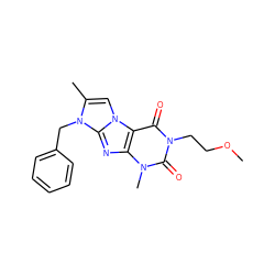 COCCn1c(=O)c2c(nc3n(Cc4ccccc4)c(C)cn23)n(C)c1=O ZINC000008617912