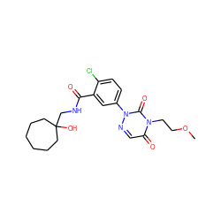 COCCn1c(=O)cnn(-c2ccc(Cl)c(C(=O)NCC3(O)CCCCCC3)c2)c1=O ZINC000036403839