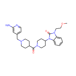 COCCn1c(=O)n(C2CCN(C(=O)C3CCN(Cc4ccnc(N)c4)CC3)CC2)c2ccccc21 ZINC000096285296