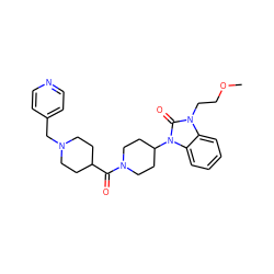 COCCn1c(=O)n(C2CCN(C(=O)C3CCN(Cc4ccncc4)CC3)CC2)c2ccccc21 ZINC000058591766