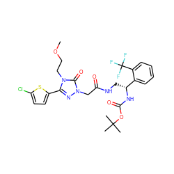 COCCn1c(-c2ccc(Cl)s2)nn(CC(=O)NC[C@@H](NC(=O)OC(C)(C)C)c2ccccc2C(F)(F)F)c1=O ZINC000113412817