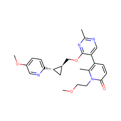 COCCn1c(C)c(-c2cnc(C)nc2OC[C@H]2C[C@@H]2c2ccc(OC)cn2)ccc1=O ZINC000222634899