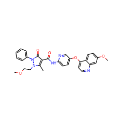 COCCn1c(C)c(C(=O)Nc2ccc(Oc3ccnc4cc(OC)ccc34)cn2)c(=O)n1-c1ccccc1 ZINC000084652513