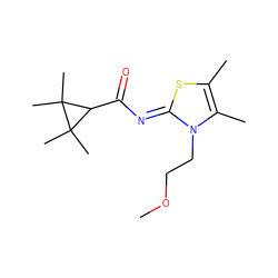 COCCn1c(C)c(C)s/c1=N\C(=O)C1C(C)(C)C1(C)C ZINC000043175774