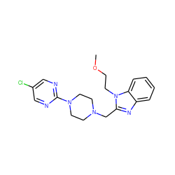 COCCn1c(CN2CCN(c3ncc(Cl)cn3)CC2)nc2ccccc21 ZINC000045347385