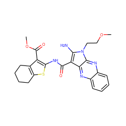 COCCn1c(N)c(C(=O)Nc2sc3c(c2C(=O)OC)CCCC3)c2nc3ccccc3nc21 ZINC000002315118