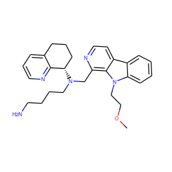 COCCn1c2ccccc2c2ccnc(CN(CCCCN)[C@H]3CCCc4cccnc43)c21 ZINC000200694497