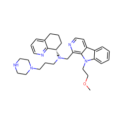 COCCn1c2ccccc2c2ccnc(CN(CCCN3CCNCC3)[C@H]3CCCc4cccnc43)c21 ZINC000200688451