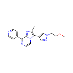 COCCn1cc(-c2c(C)nc3c(-c4ccncc4)nccn23)cn1 ZINC000168062123