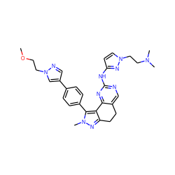 COCCn1cc(-c2ccc(-c3c4c(nn3C)CCc3cnc(Nc5ccn(CCN(C)C)n5)nc3-4)cc2)cn1 ZINC000205269049