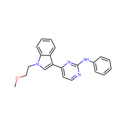 COCCn1cc(-c2ccnc(Nc3ccccc3)n2)c2ccccc21 ZINC000028976024