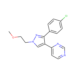 COCCn1cc(-c2ccncn2)c(-c2ccc(Cl)cc2)n1 ZINC000063298100